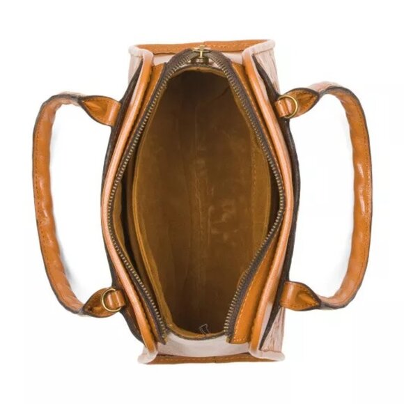 PATRICIA NASH TOOLED LEATHER PARIS SATCHEL/CROSSBODY NWT FLORENCE TAN - Picture 7 of 7